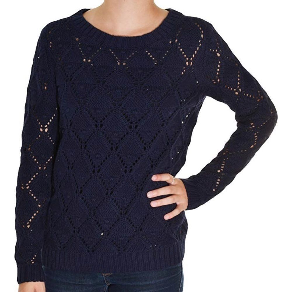 Tommy Hilfiger Blue Cable Knit Sweater Sz